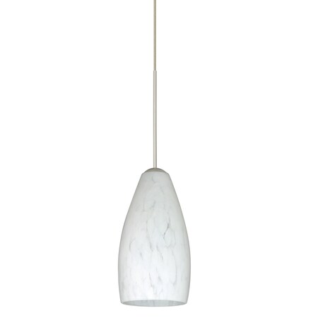 Besa Lighting Karli Cord Pendant, Carrera, Satin Nickel Finish, 1x5W LED 1XT-719819-LED-SN